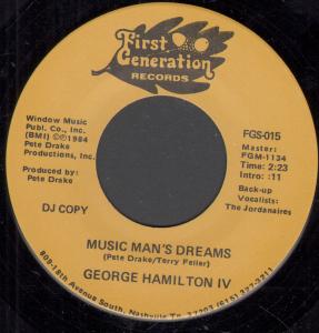George Hamilton Iv - Music Man's Dreams - 7 Inch
