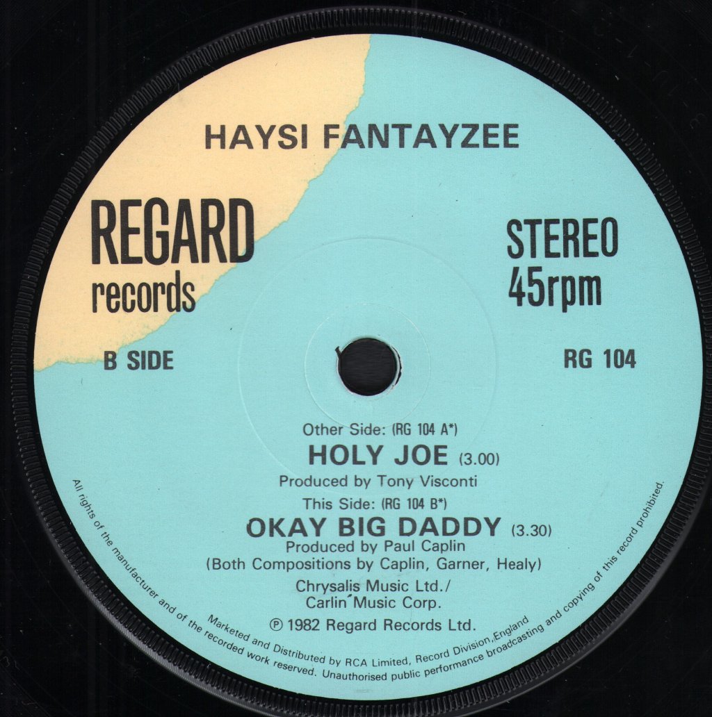 Haysi Fantayzee - Holy Joe - 7 Inch