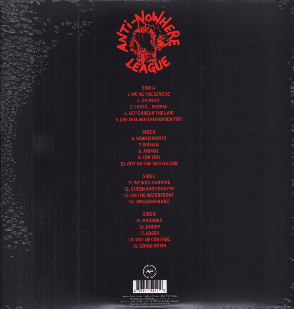 Anti-Nowhere League - Best Of Anti-Nowhere League Part 1 - Double Lp