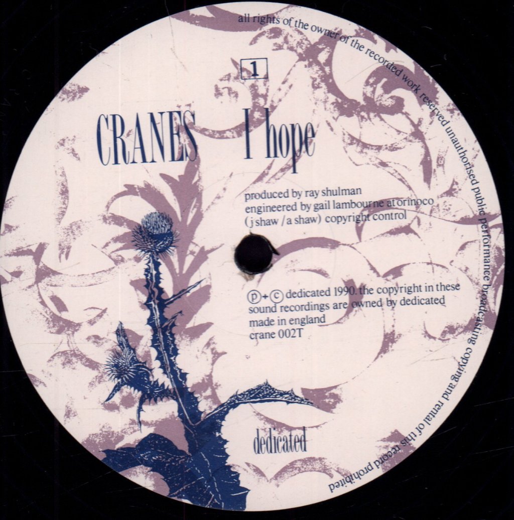 Cranes - I Hope - 12 Inch