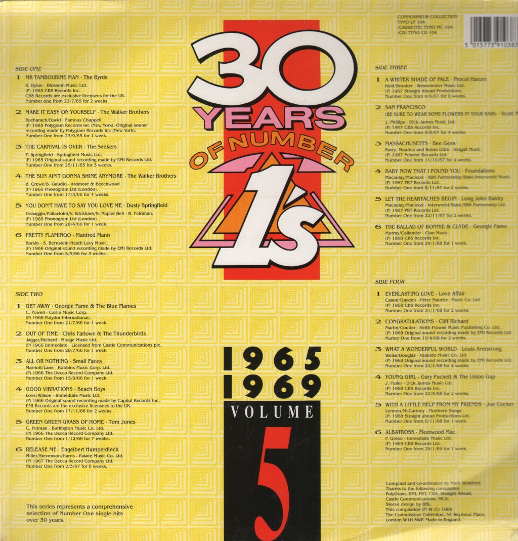 Various Artists - 30 Years Of Number Ones, Vol 5 - Double Lp