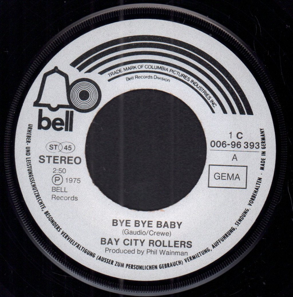 Bay City Rollers - Bye Bye Baby - 7 Inch