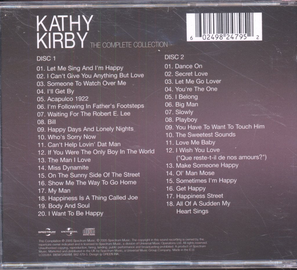 Kathy Kirby - Complete Collection - Double Cd