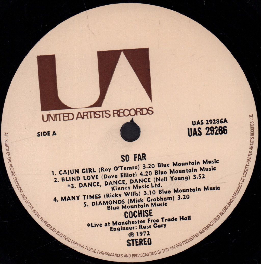 Cochise - So Far - Lp