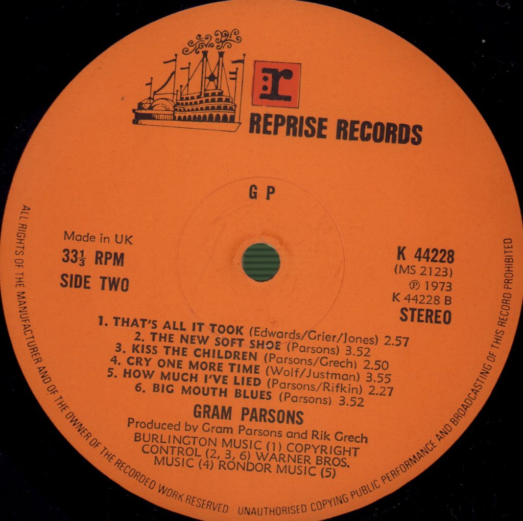 Gram Parsons - Gp - Lp