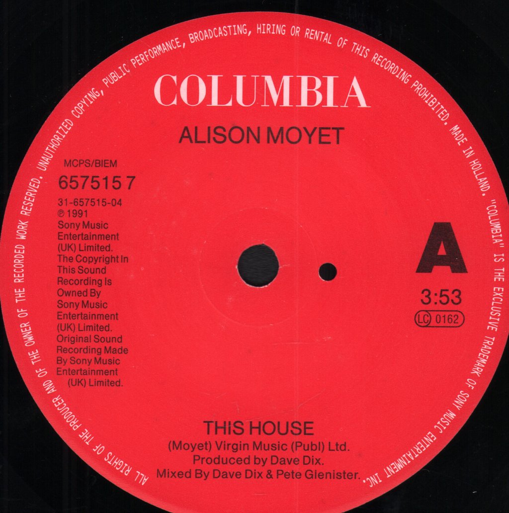 Alison Moyet - This House - 7 Inch