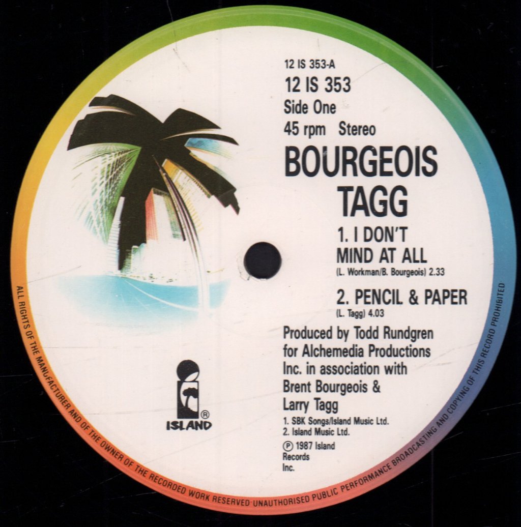 Bourgeois Tagg - I Don't Mind At All - 12 Inch