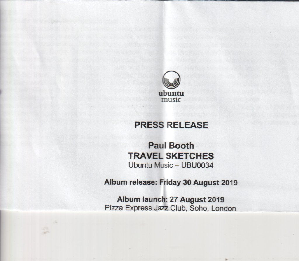 Paul Booth - Travel Sketches - Cd
