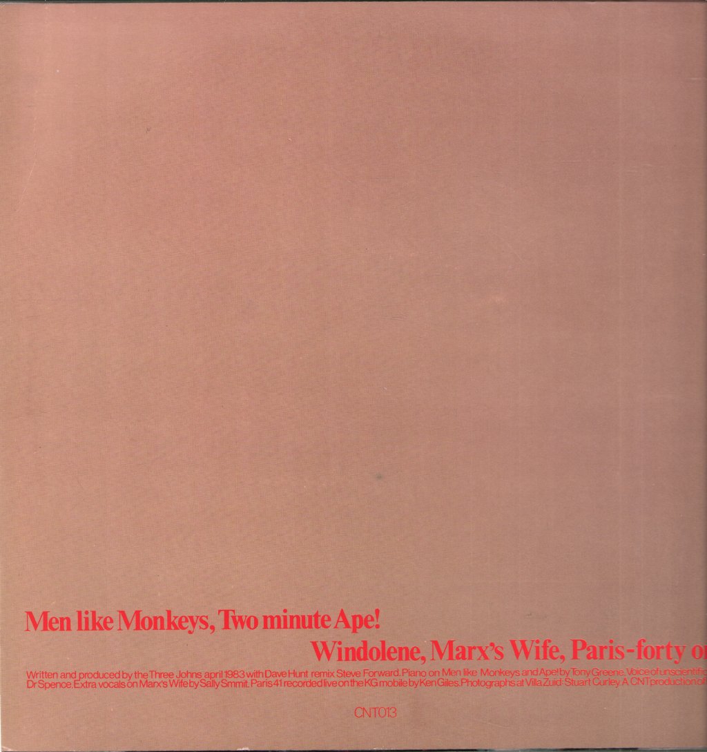 Three Johns - Men Like Monkeys - 12 Inch