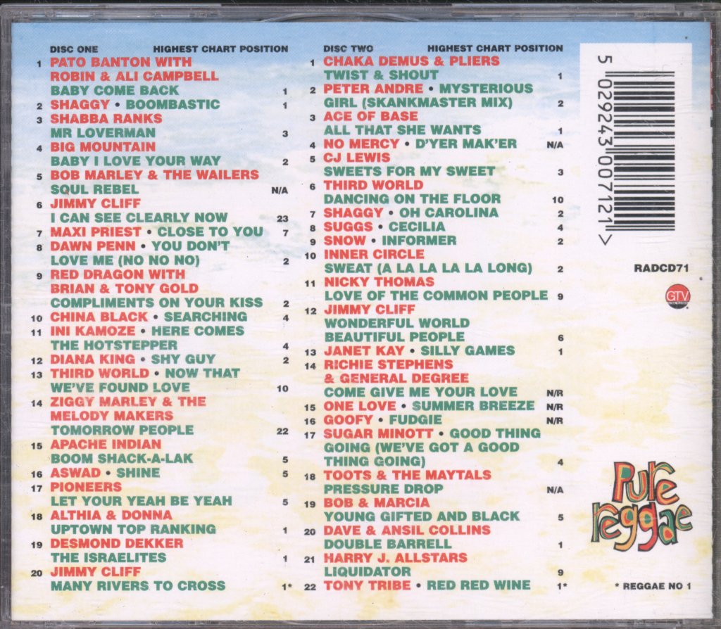 Various Artists - Pure Reggae - 42 Cool Rocking Reggae Vibes! - Double Cd