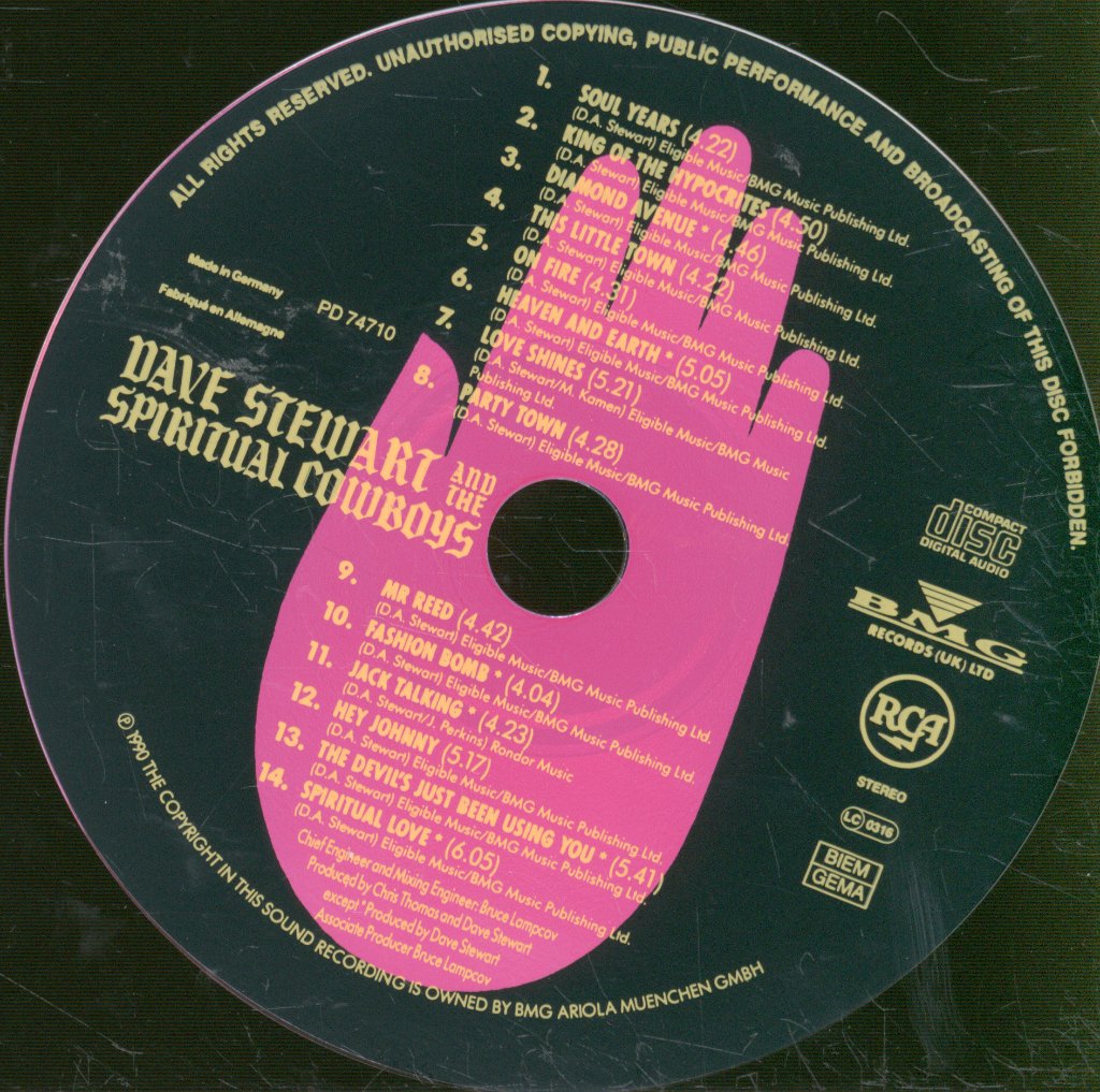 Dave Stewart And The Spiritual Cowboys - Dave Stewart And The Spiritual Cowboys - Cd