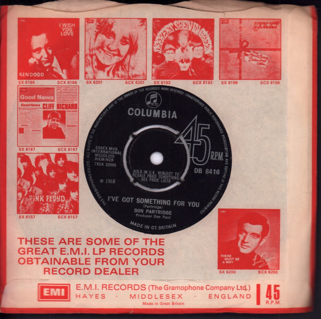 Don Partridge - Blue Eyes - 7 Inch