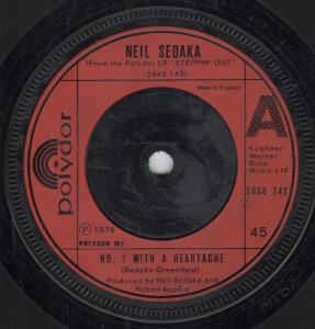 Neil Sedaka - No.1 With A Heartache - 7 Inch