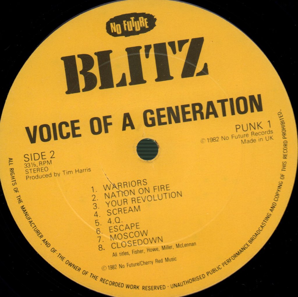 Blitz - Voice Of A Generation - Lp