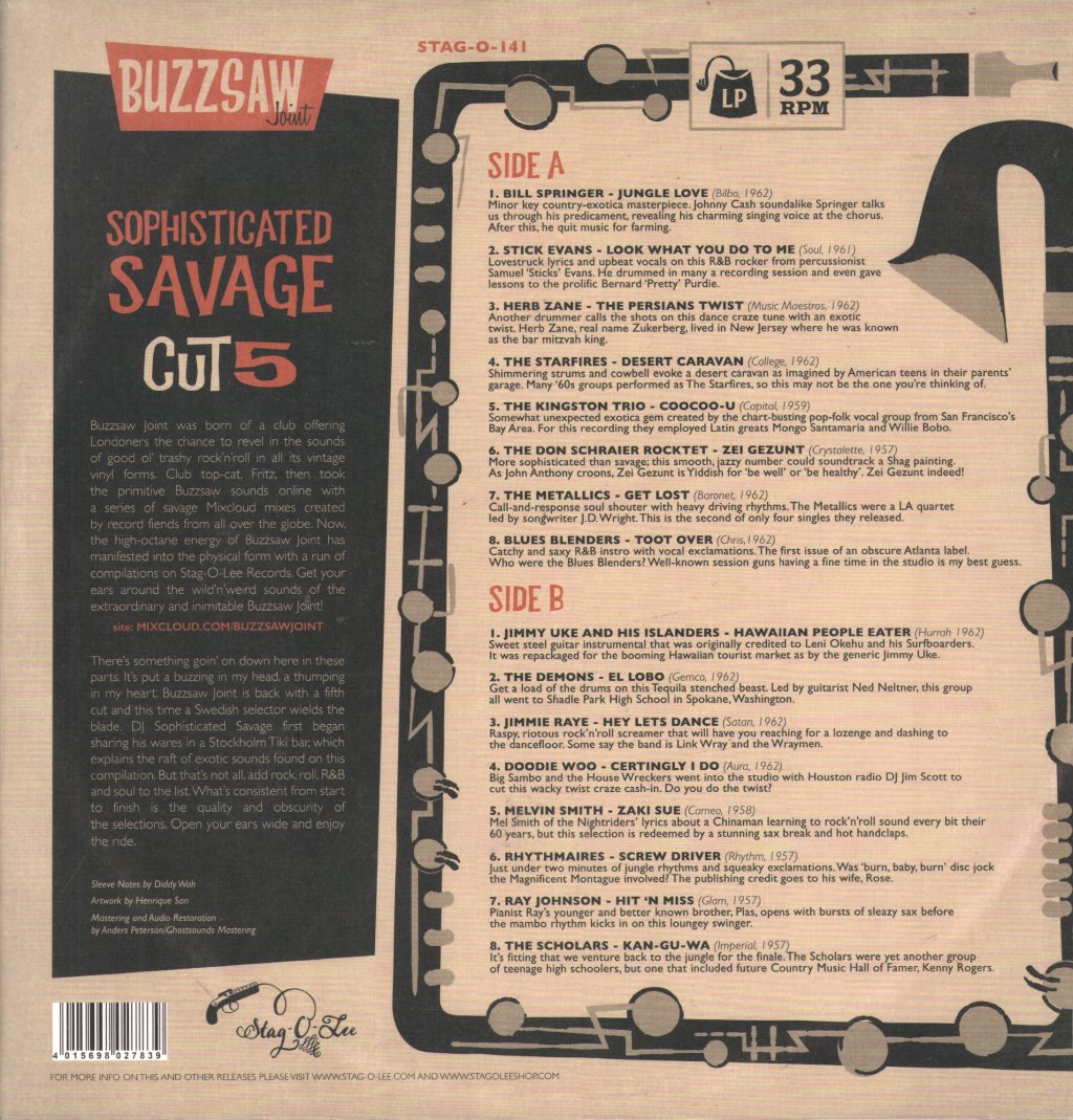 Various Artists - Buzzsaw Joint - Sophisticated Savage Cut 5 - Lp