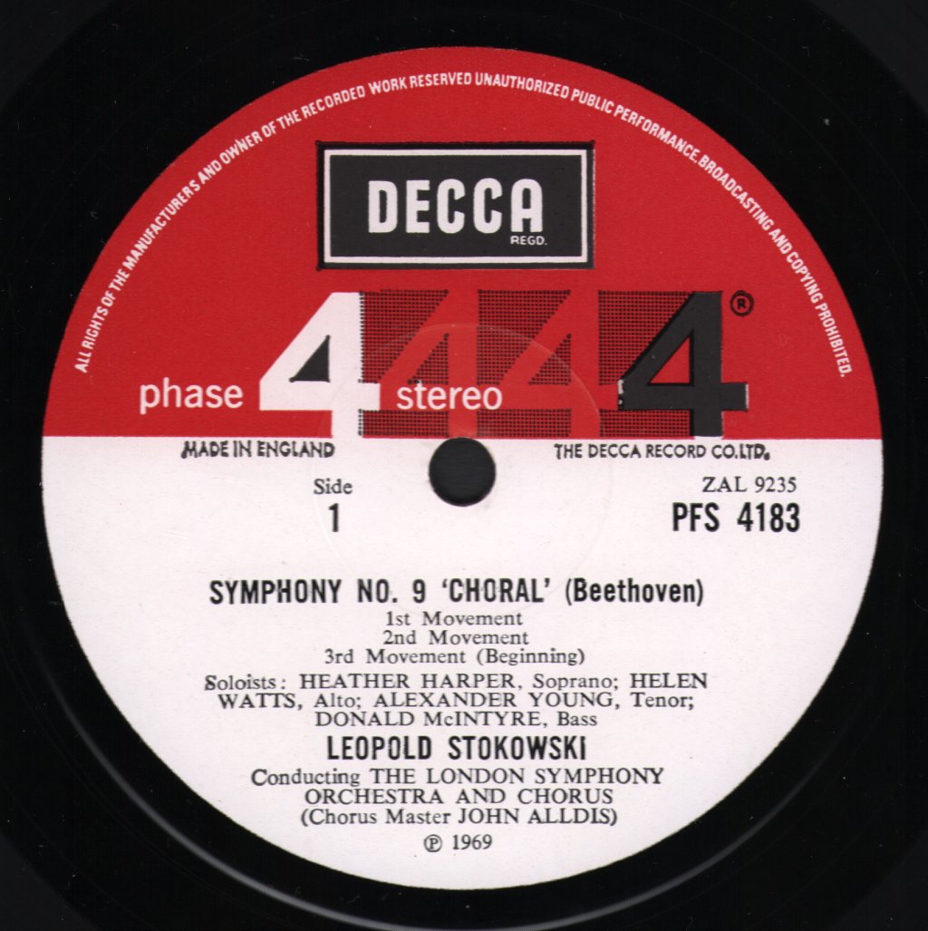 Leopold Stokowski / London Symphony Orchestra - Beethoven - Symphony No.9 Choral - Lp