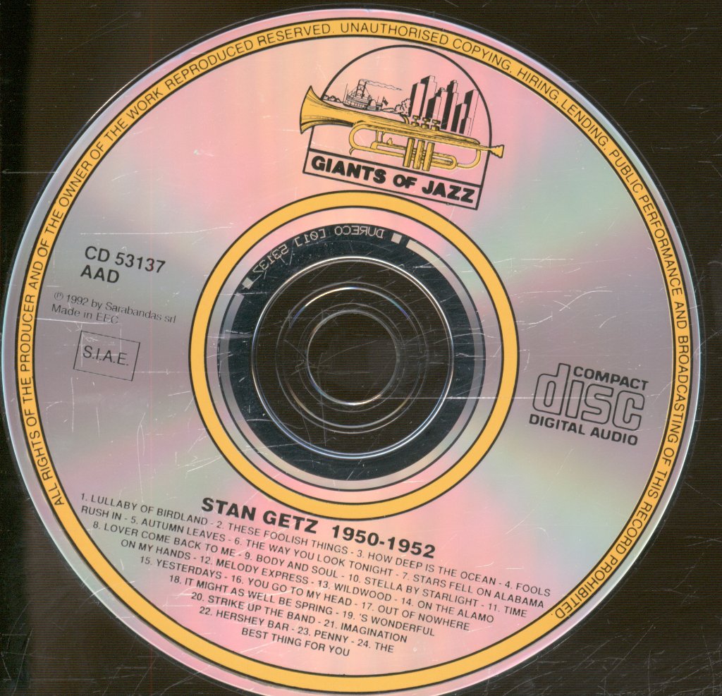 Stan Getz - Quartet & Quintet: 1950-1952 - Cd