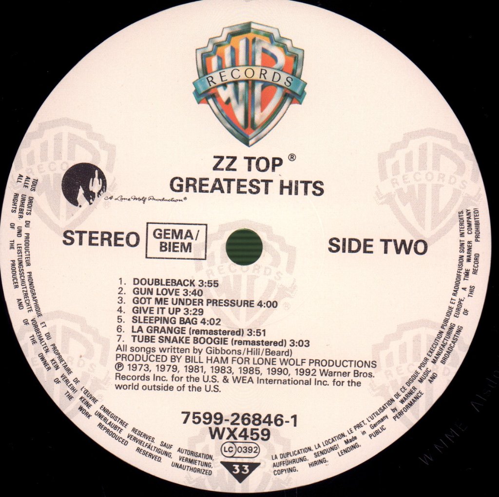 ZZ Top - Greatest Hits - Lp