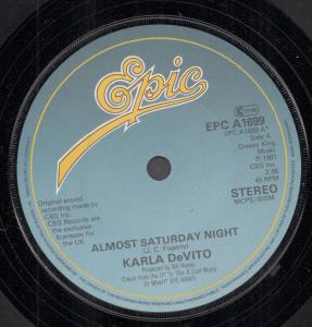 Karla Devito - Almost Saturday Night - 7 Inch