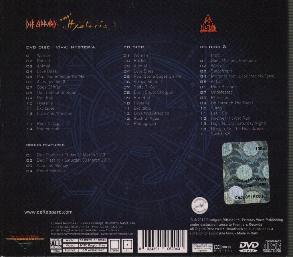 Def Leppard - Viva! Hysteria - Live At The Joint, Las Vegas - Double Cd
