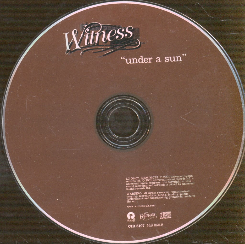 Witness (Wigan Band) - Under A Sun - Cd