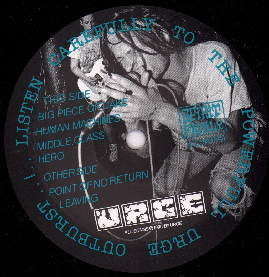 Urge (Hardcore Punk) - Listen Carefully To The Powerfull Urge Outburst - Lp