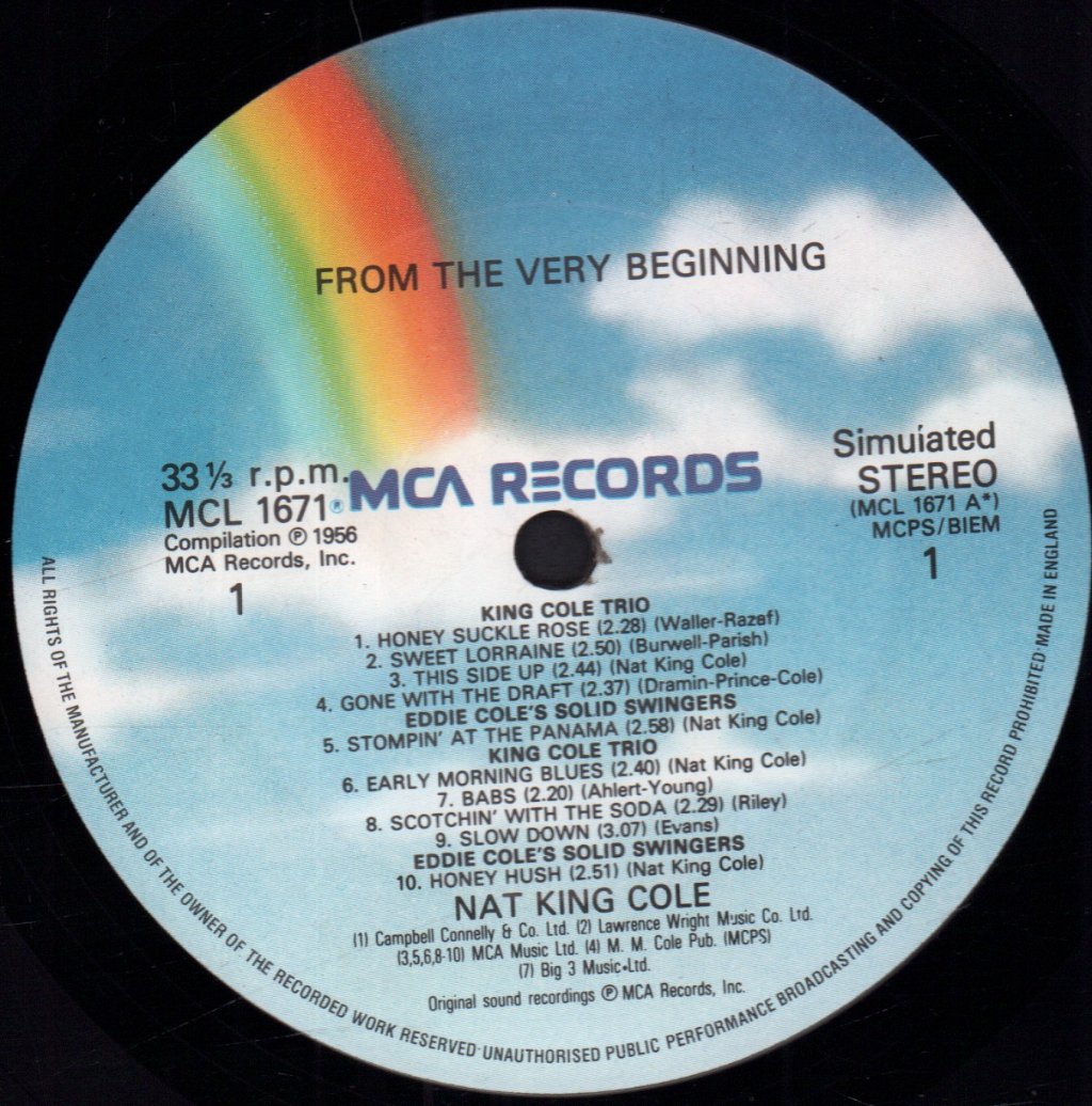 Nat King Cole - From The Very Beginning - Lp