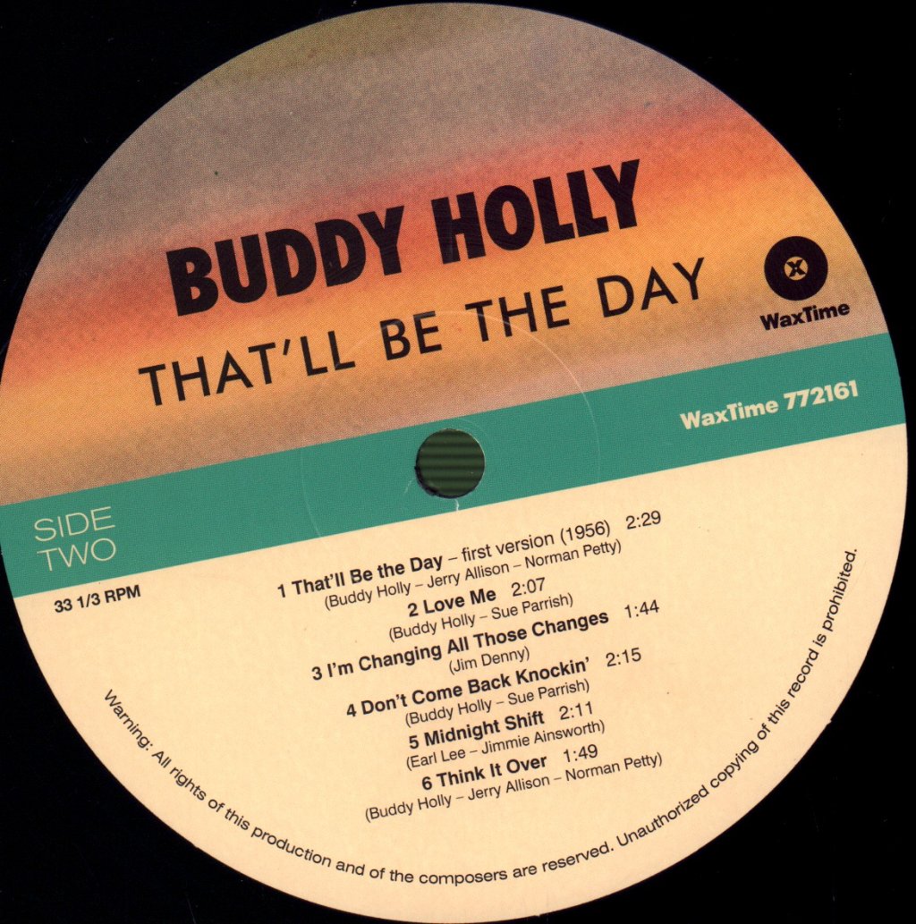 Buddy Holly - That'll Be The Day - Lp