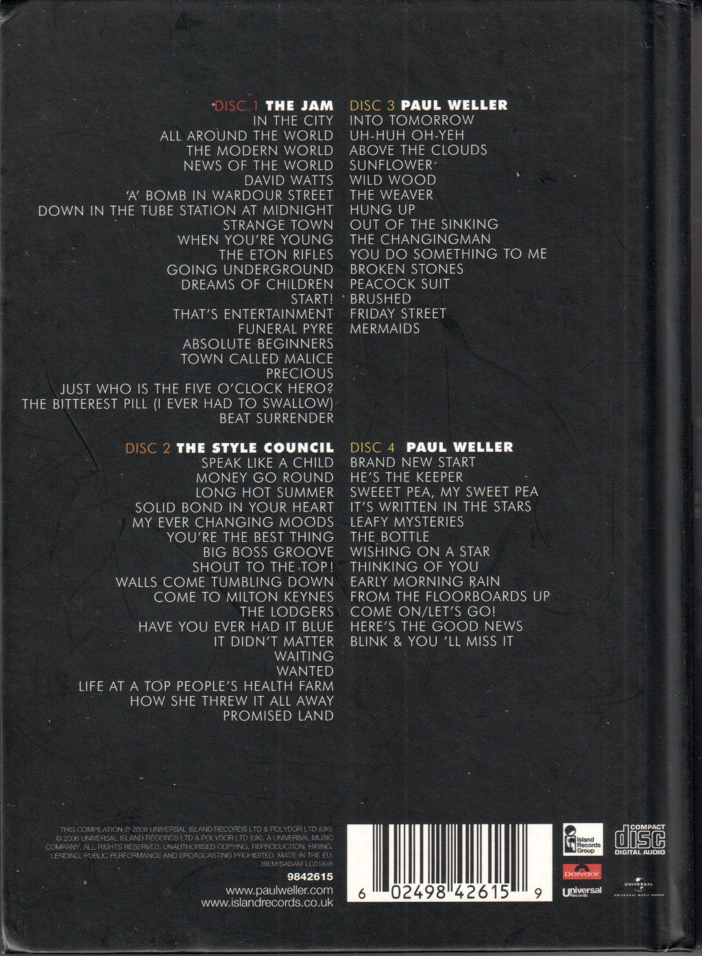 Paul Weller - Hit Parade - Cd Set