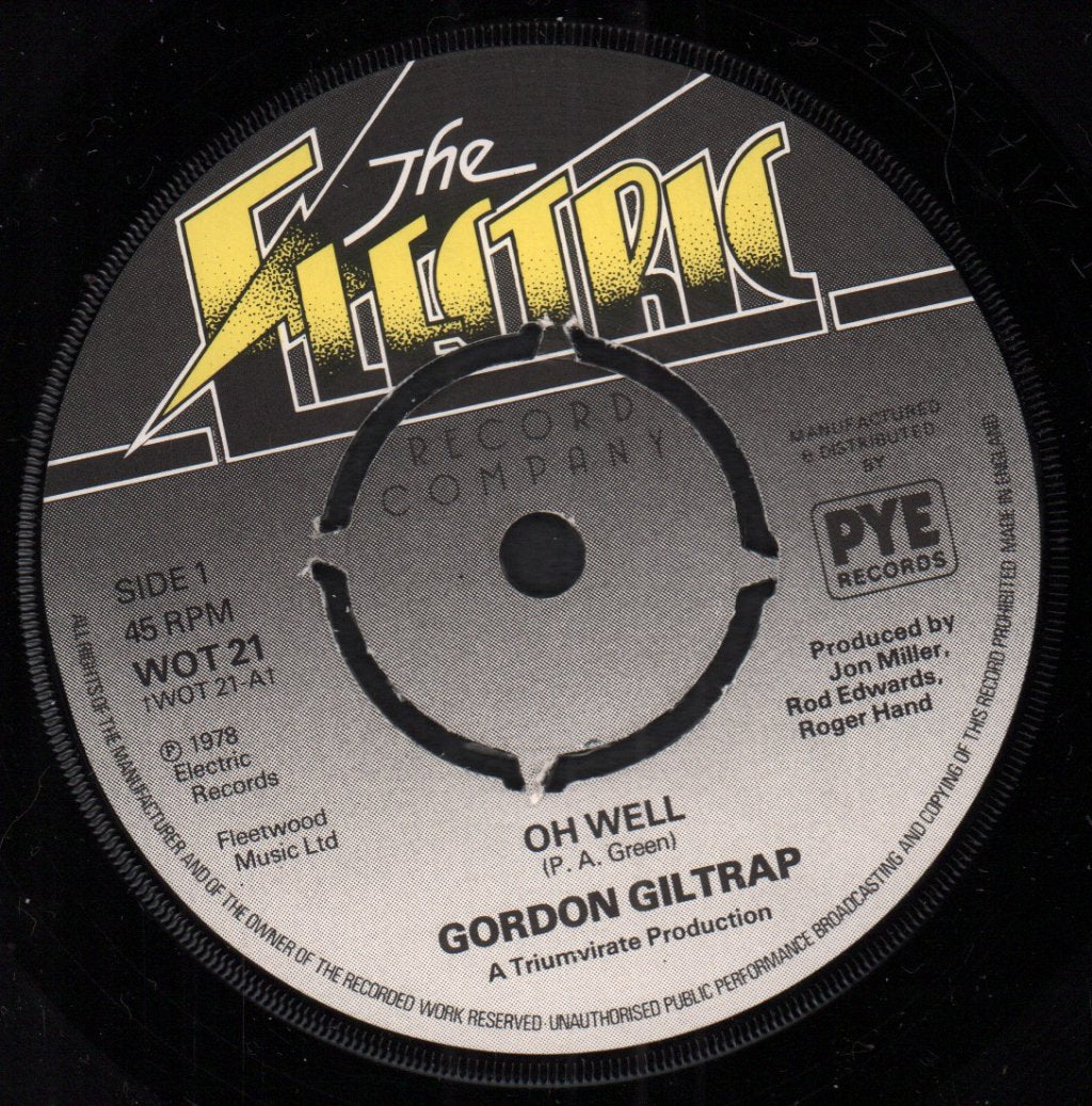 Gordon Giltrap - Oh Well - 7 Inch