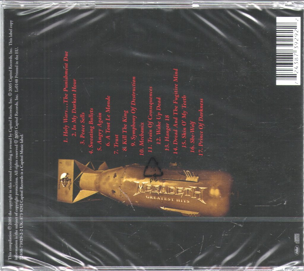 Megadeth - Greatest Hits: Back To The Start - Cd