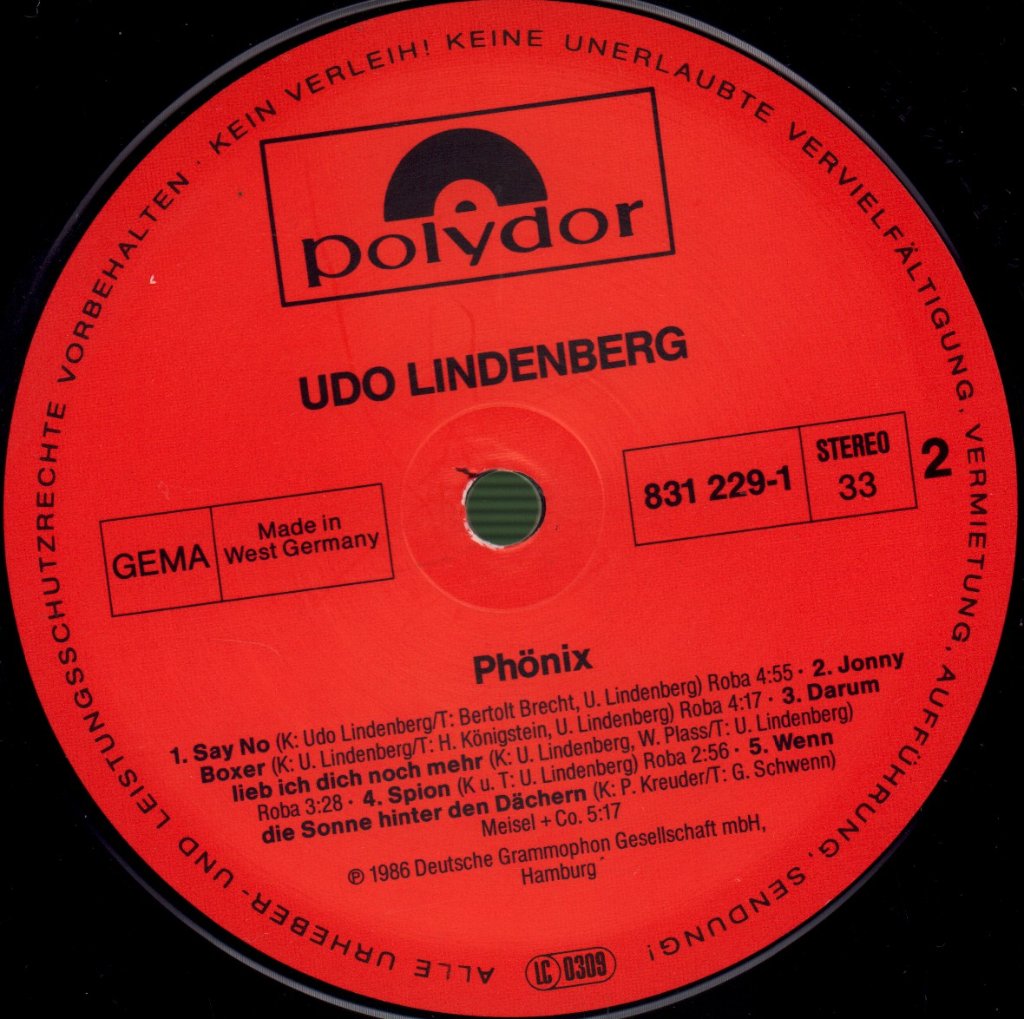 Udo Lindenberg - Phonix - Lp