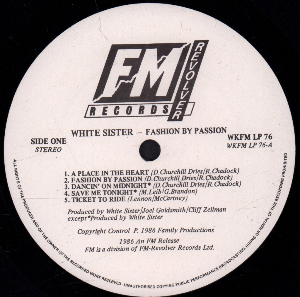 White Sister - Fashion By Passion - Lp