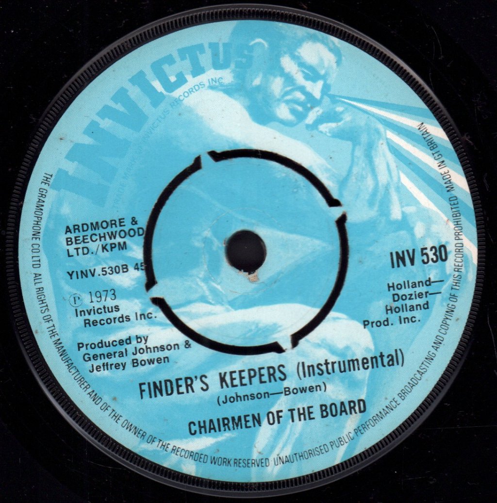Chairmen Of The Board - Finder's Keepers - 7 Inch