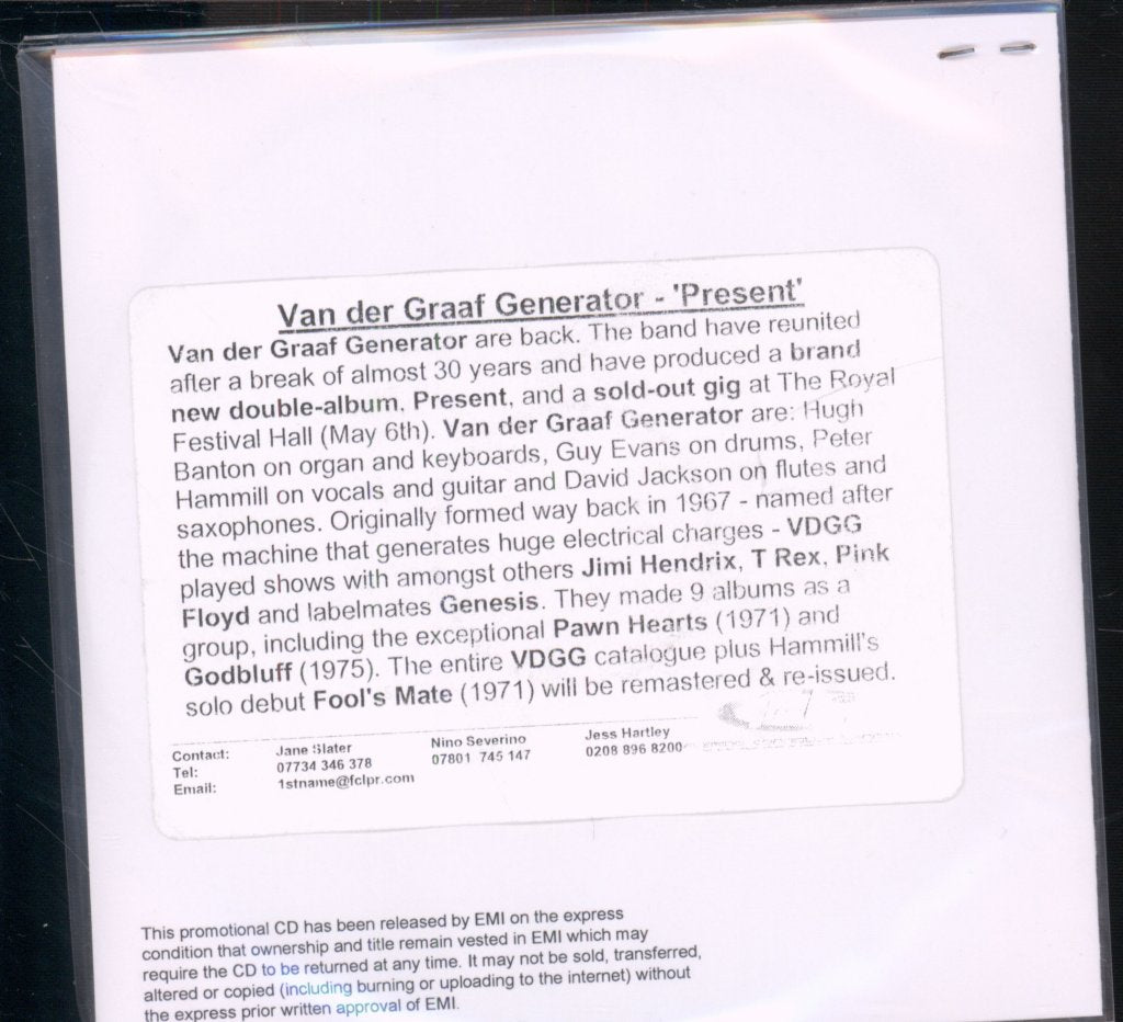 Van Der Graaf Generator - Present - Cdr