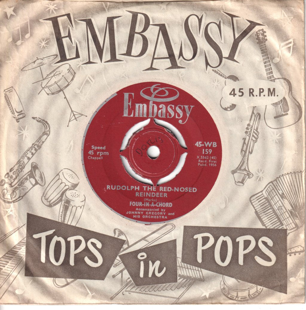 Bob Dale And The Four-In-A-Chord / Four-In-A-Chord - White Christmas / Rudolph The Red Nosed Reindeer - 7 Inch