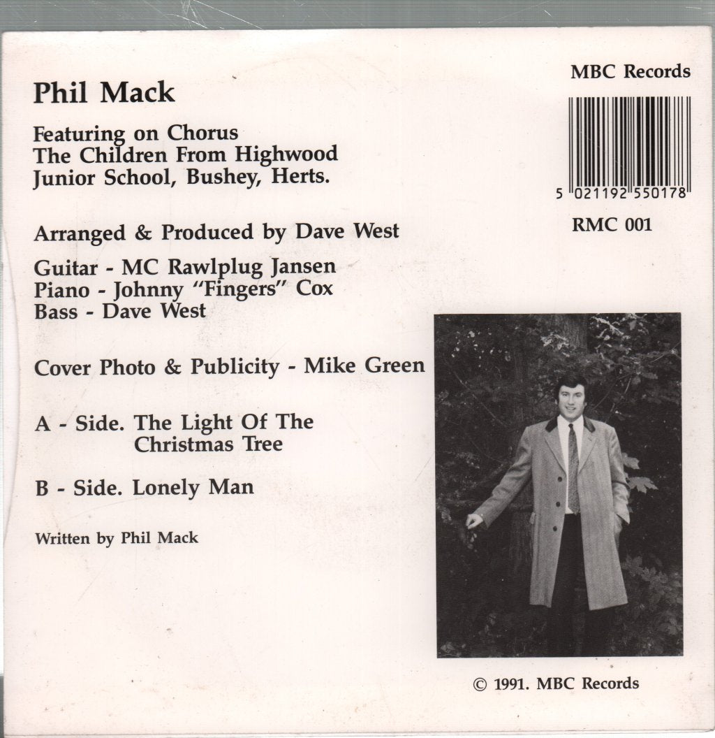 Phil Mack - Light Of The Christmas Tree - 7 Inch