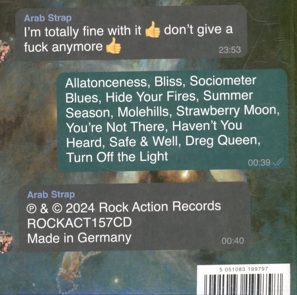 Arab Strap - I'm Totally Fine With It 👍 Don't Give A F*ck Anymore 👍 - Cd