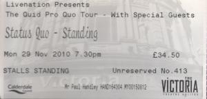 Status Quo - Quid Pro Quo - Ticket
