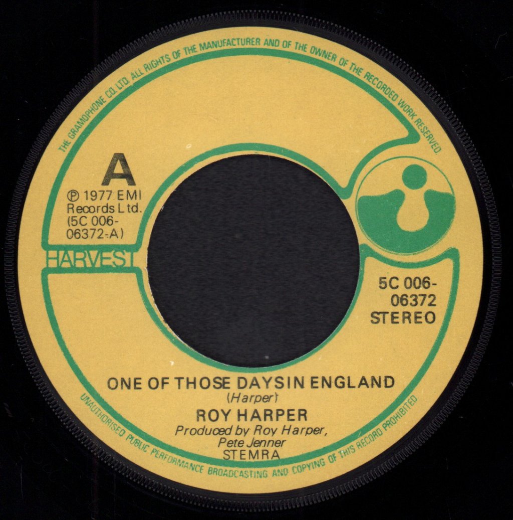 Roy Harper - One Of Those Days In England - 7 Inch