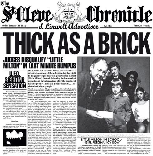 Jethro Tull - Thick As A Brick (The 2012 Steven Wilson Stereo Remix) - Cd