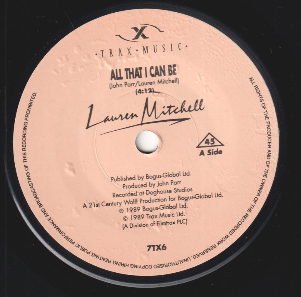 Lauren Mitchell - All That I Can Be - 7 Inch