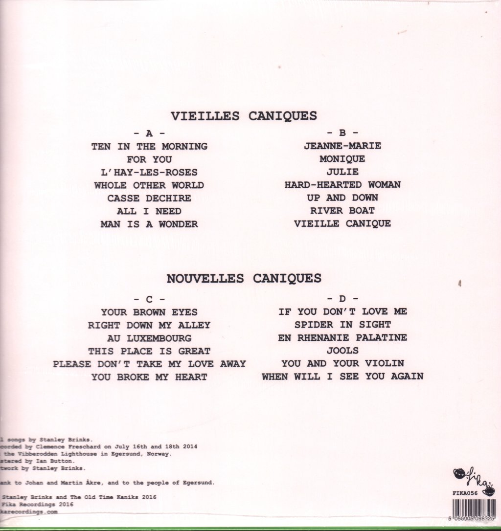 Stanley Brinks And The Old Time Kaniks - Vieilles Caniques Et Nouvelles Caniques - Lp