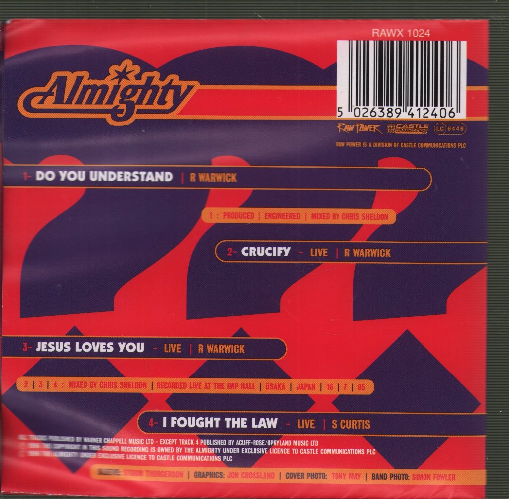 Almighty - Do You Understand - Cd