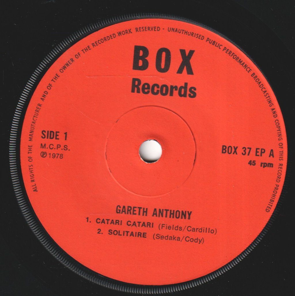 Gareth Anthony - Catari Catari - 7 Inch