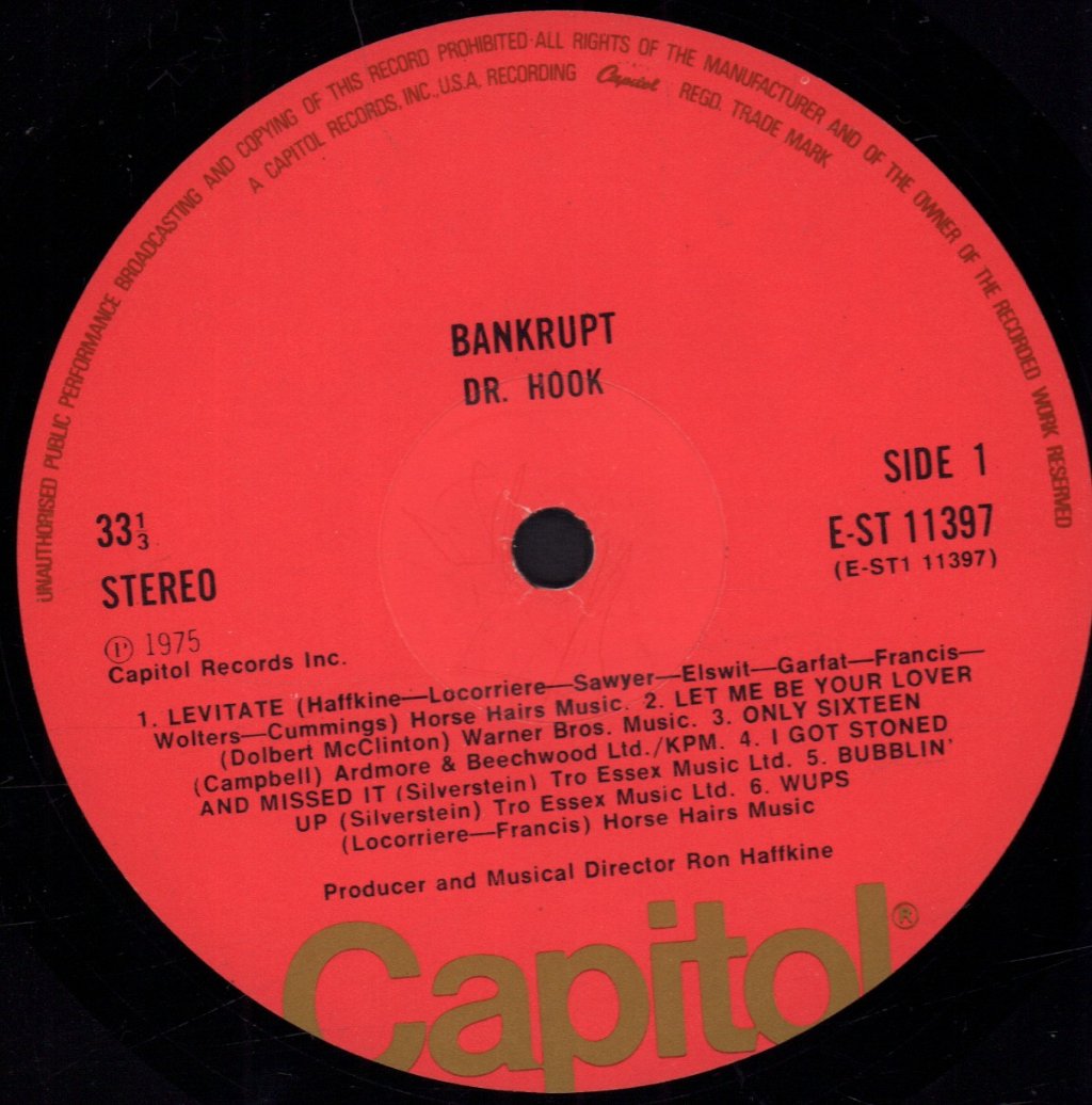 Dr Hook - Bankrupt - Lp