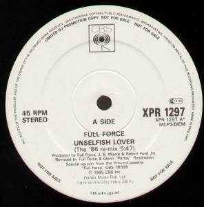 Full Force - Unselfish Lover - 12 Inch