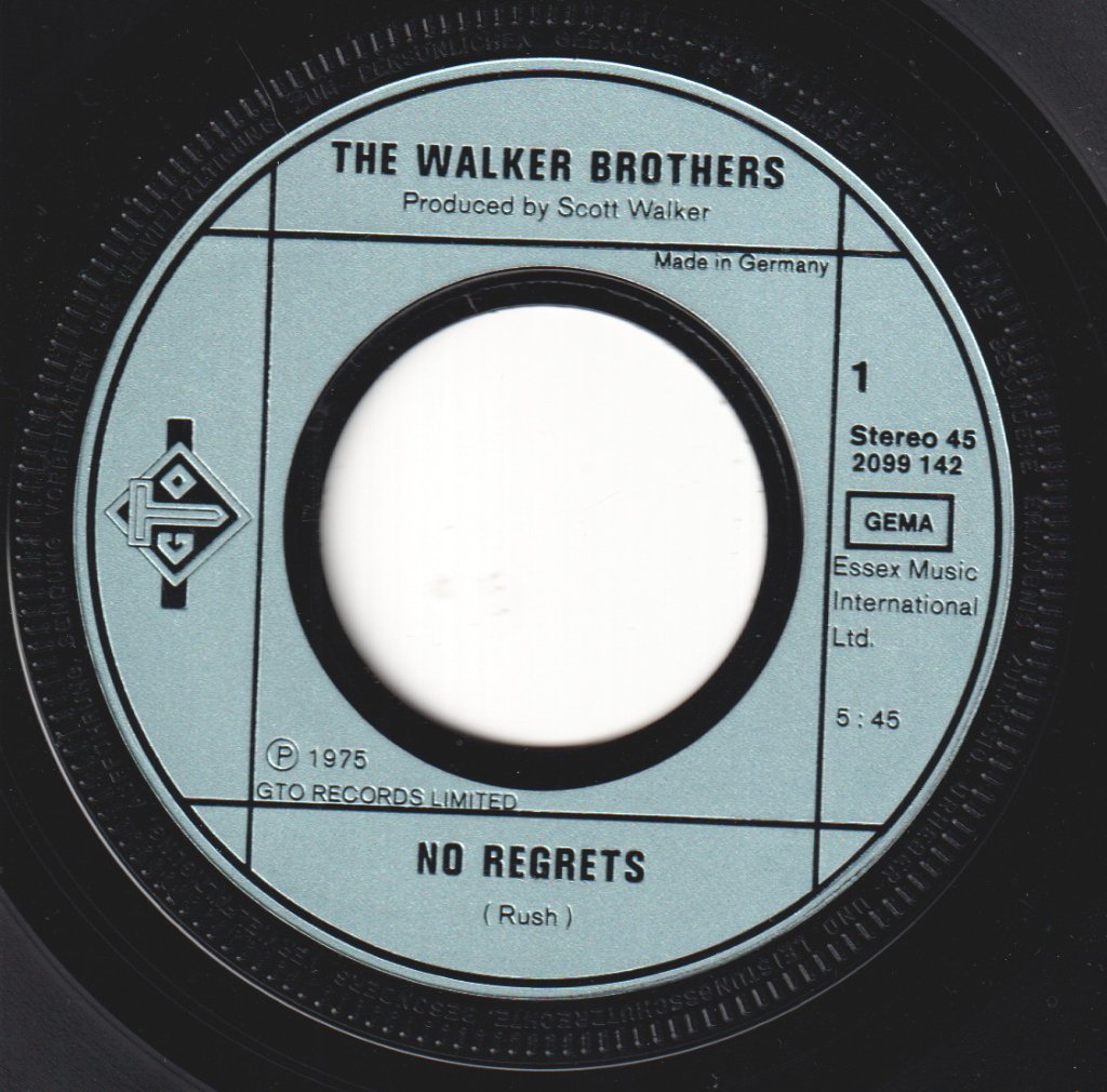 Walker Brothers - No Regrets - 7 Inch