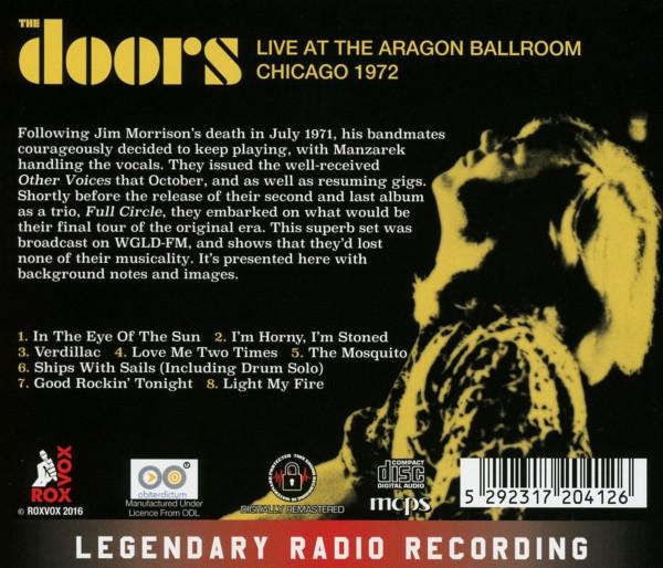 Doors - Live At The Aragon Ballroom Chicago 1972 - Cd