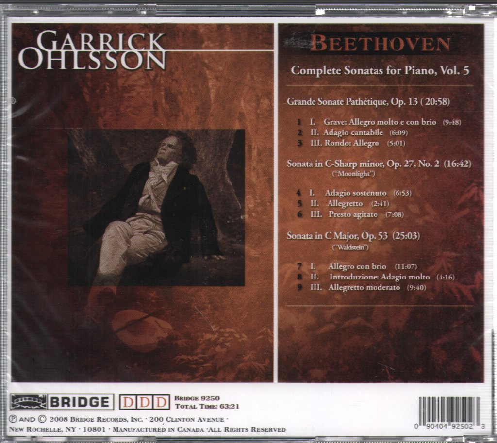 Garrick Ohlsson - Sonatas, Vol. 5 - Cd